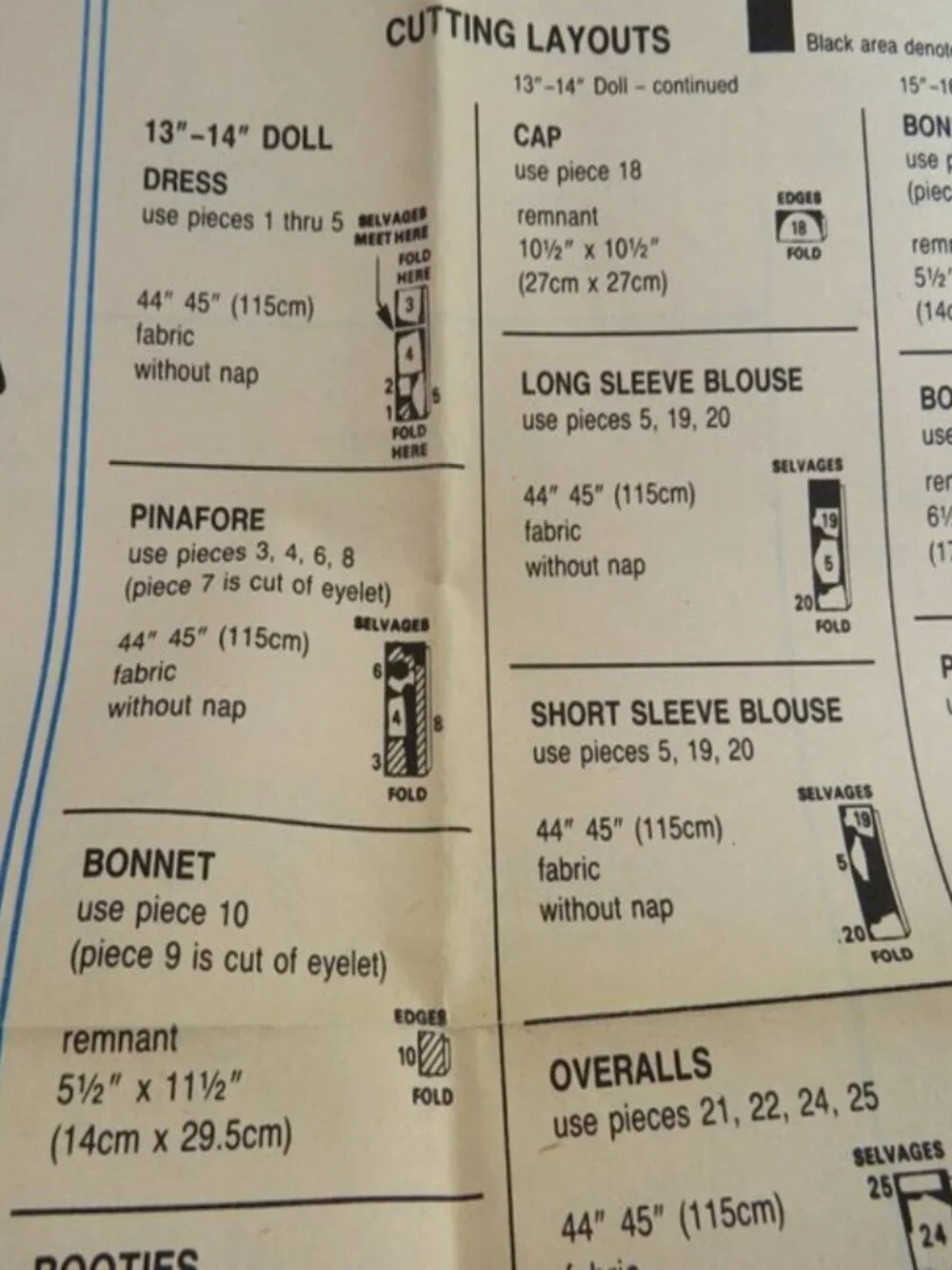McCalls 2862 -841 DOLL CLOTHES Sewing Pattern (complete)